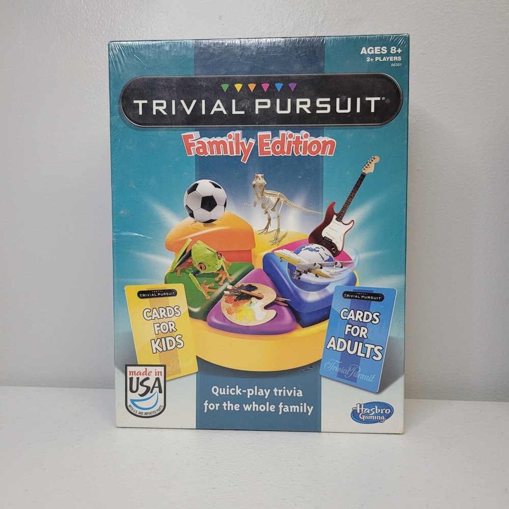 Trivial Pursuit Kids Edition Hasbro‎ Gaming Board Game A6351 New Sealed